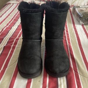 UGG BLACK BAILEY BOW BOOTS